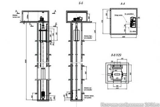 Особенности конструкции технического лифта