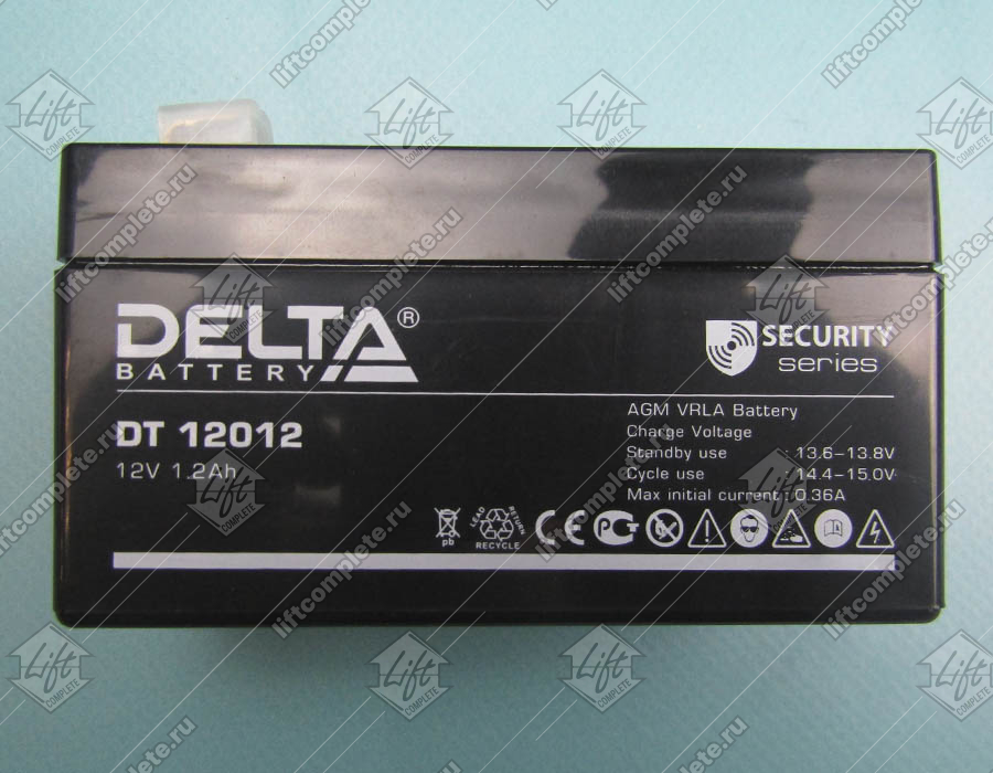 Аккумулятор, DELTA, DT 12012, 12В, 1,2Ач