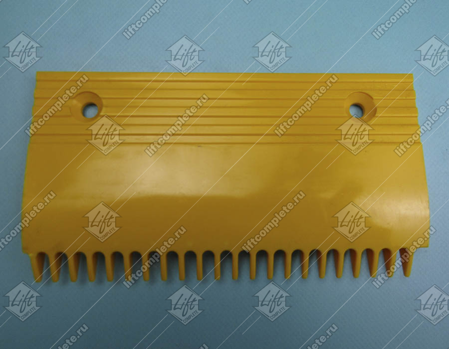 Гребенка входной площадки, FUJITEC, правая, 22 зубца, 202x110 мм, пластик, желтая
