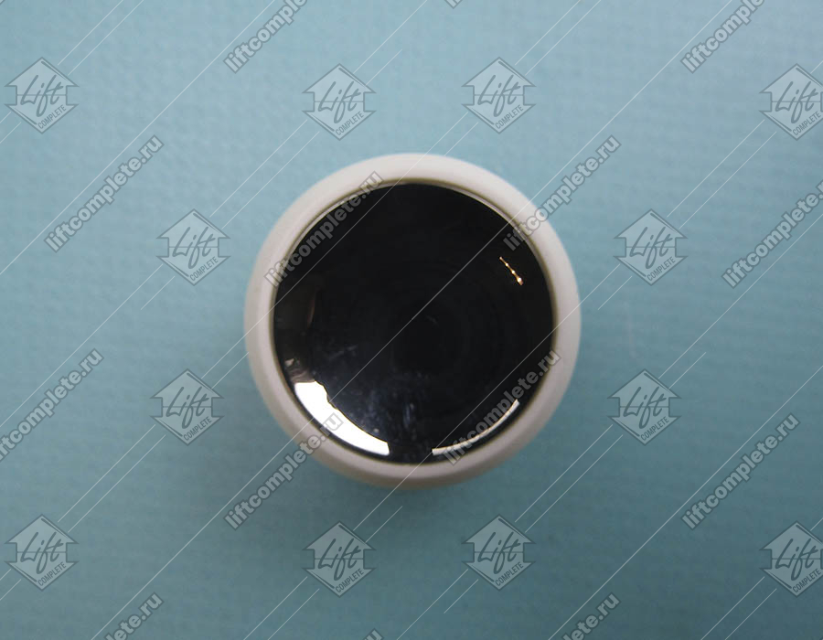 Кнопка в сборе, без подсветки, OTIS, 27,5 мм, шлифованная, нержавеющая сталь