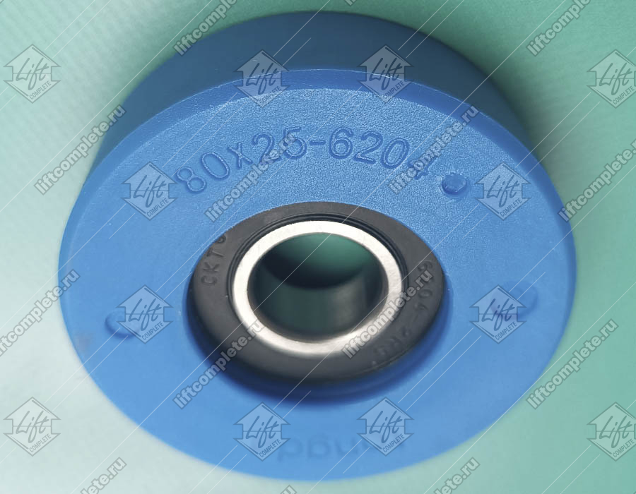 Ролик цепи/ступени эскалатора, D-80 мм, W-25 мм, d-20 мм, 6204 2RS