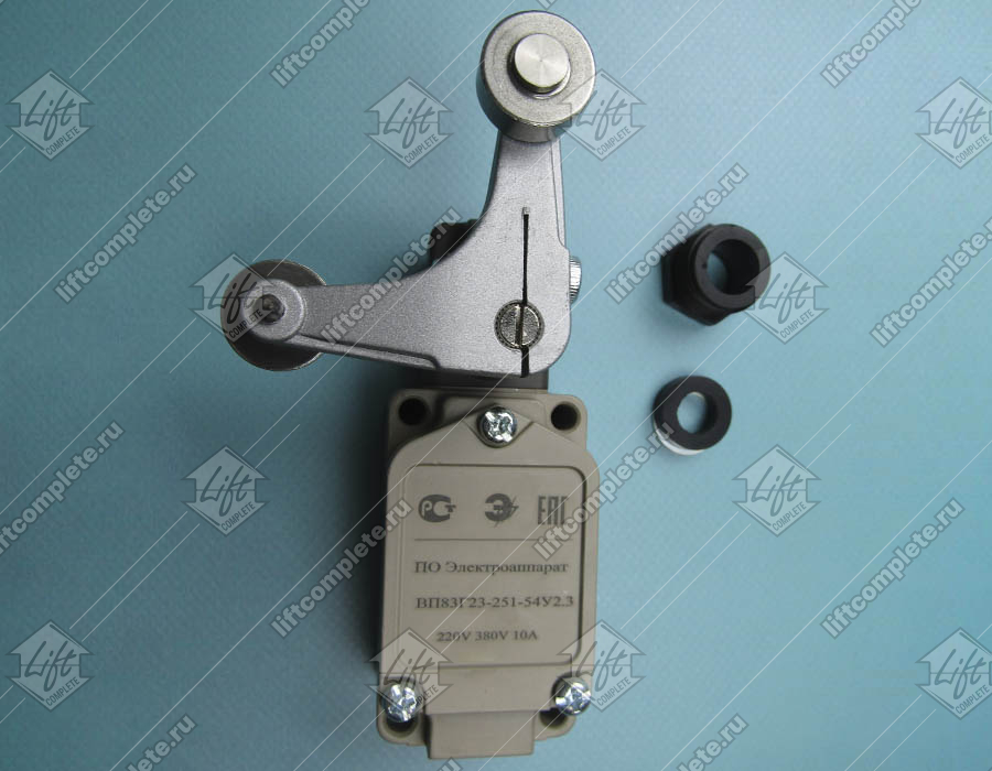 Выключатель путевой, ВП83-Г23-251-54У2.3, V-образный рычаг с роликом, фиксация, 1НО+1НЗ