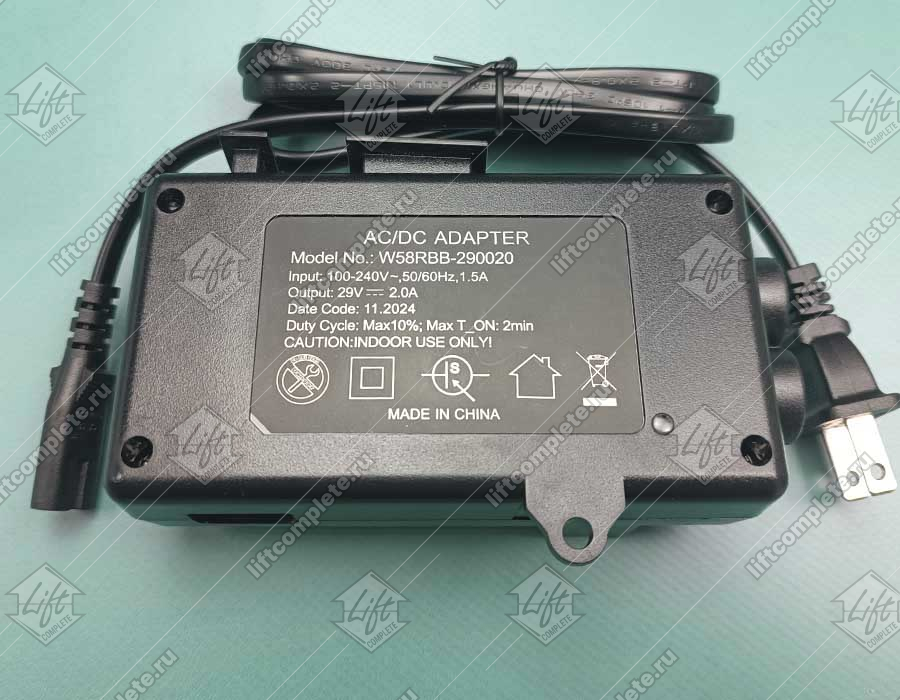 Блок питания, DOPPLER, W58RBB-290020, ввод: 100-240VAC, 1,5A, вывод: 29VDC, 2,0A, 50/60 Гц