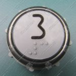 Кнопка вызова/приказа, МЛЗ, ВК-32-5Б, 3 этаж, с кодом Брайля, красная подсветка, аналог АК1-01-Кр