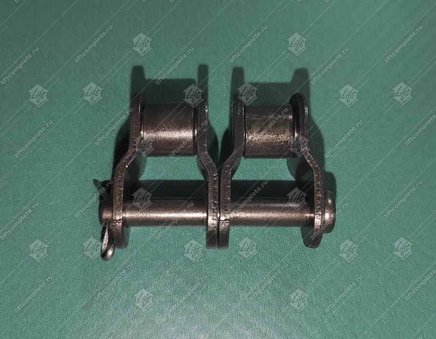 Переходное звено, двухрядной цепи привода поручня эскалатора, шаг - 12,7 мм, тип B, усиленное (HY)