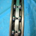 Алюминиевая основа огибающего участка в сборе с роликами, THYSSEN Avant, 22 ролика