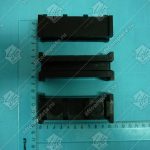 Вкладыш башмака направляющей кабины/противовеса, OTIS, T - 9 мм (T3), L - 100 мм, A - 10 мм, H - 4,5 мм, ребристая спинка (Китай)