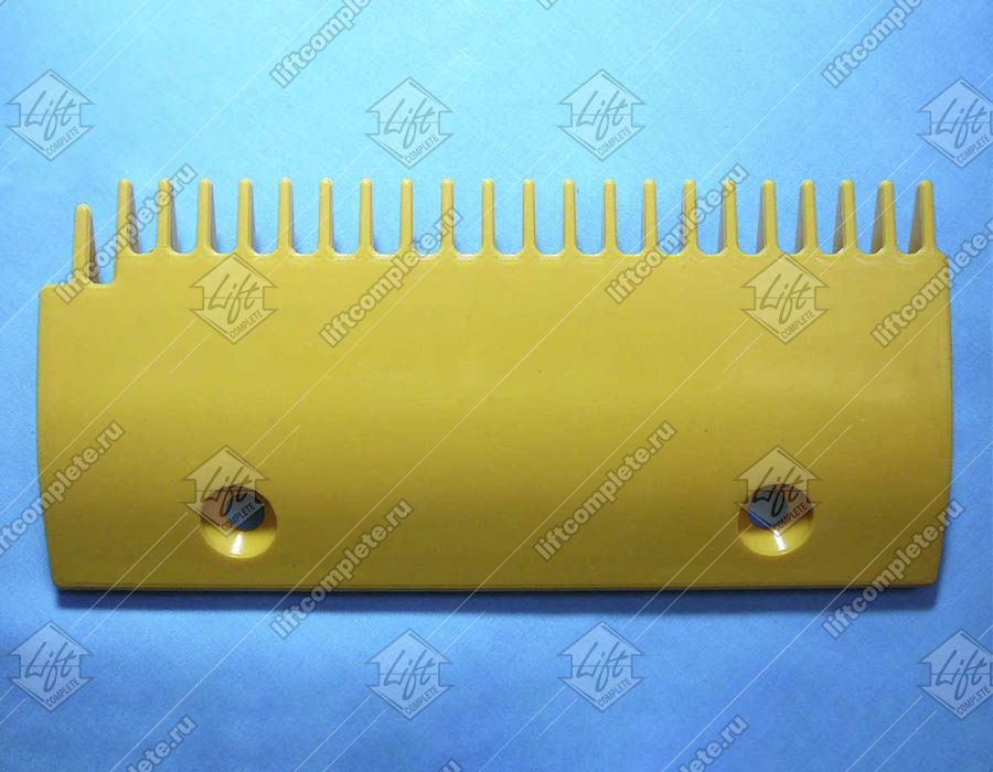 Гребенка входной площадки, SCE, левая, 22 зубца, 202x95 мм, пластик, желтая