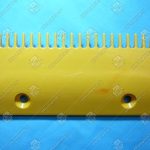 Гребенка входной площадки, SCE, центральная, 22 зубца, 197x95 мм, пластик, желтая