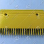 Гребенка входной площадки, KONE, TravelMaster, левая, 22 зубца, 202x130 мм, алюминий, желтая, тип B (GD-ALSI12 AL)