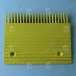 Гребенка входной площадки, KONE, TravelMaster, центральная, 22 зубца, 197x162 мм, алюминий, желтая, тип C (GD-AlSI12)