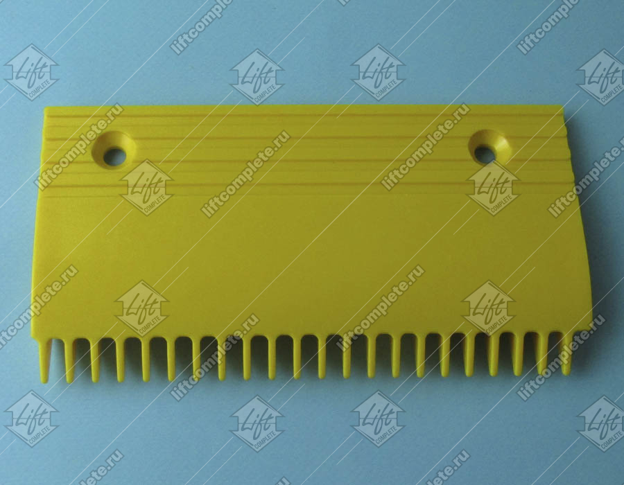 Гребенка входной площадки, правая, 22 зубца, 204x106 мм, пластик, жёлтая