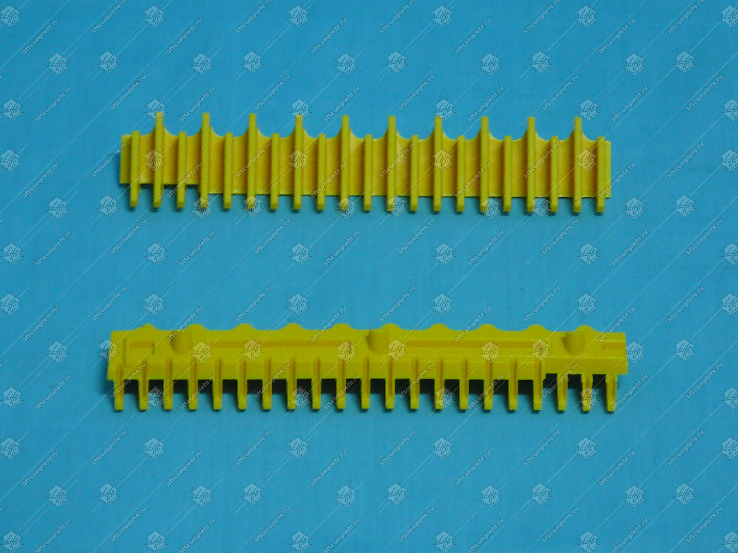 Демаркационная линия (фронтальная) KONE, желтая, L=189,8мм; 21 зубец, KM5203881H01