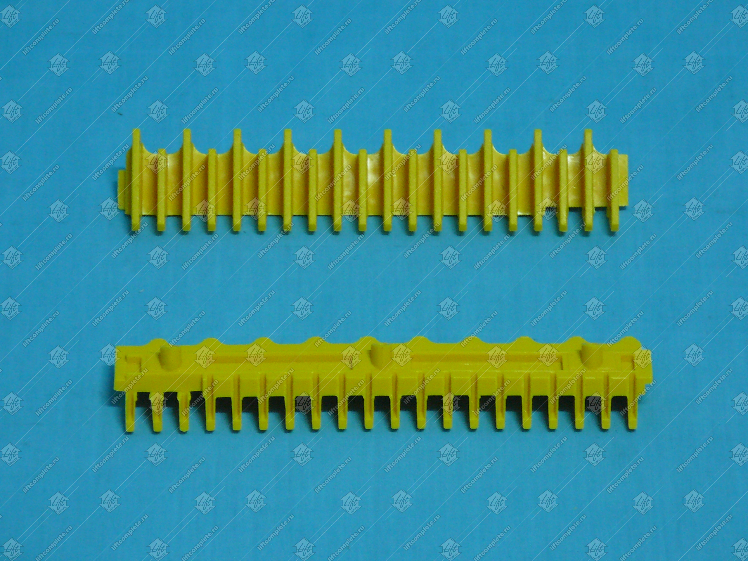 Демаркационная линия (фронтальная) KONE, желтая, L=180,8мм; 20 зубцов, KM5203882H01
