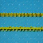 Демаркационная линия (фронтальная) THYSSEN Velino, желтая, 33 зубца, L=288мм