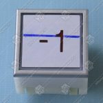 Кнопка вызова/приказа, THYSSEN, тип KT40 STEP C, 40х40 мм, -1 этаж, красная подсветка