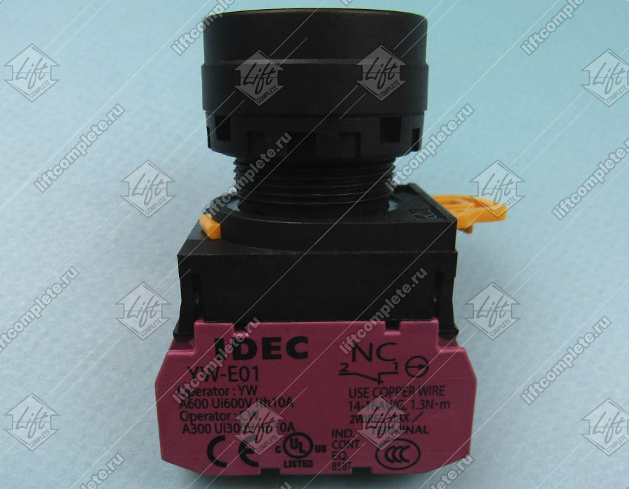 Кнопка СТОП эскалатора, SJEC, IDEC, YW-E01, 1NC, 600V