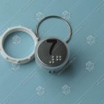 Кнопка вызова/приказа, VEGA Venus, 7 этаж, с кодом Брайля, красная подсветка (разъем MLEP TH)