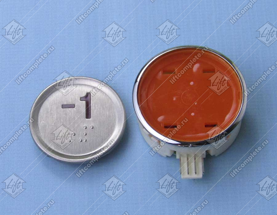 Кнопка вызова/приказа, SIGMA, -1, с кодом Брайля, оранжевая подсветка