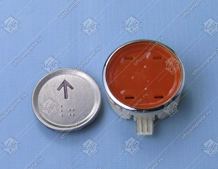 Кнопка вызова/приказа, SIGMA, Вверх, с кодом Брайля, оранжевая подсветка