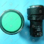 Кнопка нажимная моноблочная (1НО), EMAS, зеленая, MB100, d=22