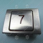 Кнопка вызова/приказа, CANNY, 7 этаж, красная подсветка