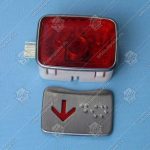 Кнопка вызова/приказа, SIGMA, ASY, стрелка вниз, красная подсветка, с кодом Брайля