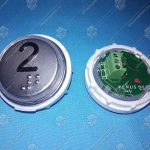 Кнопка вызова/приказа, VEGA Venus, 2 этаж, с кодом Брайля, красная подсветка (разъем MLK)