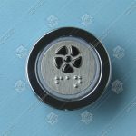 Кнопка вызова/приказа, KLEEMANN, вентиляция FMR BS, зелёная подсветка, с кодом Брайля