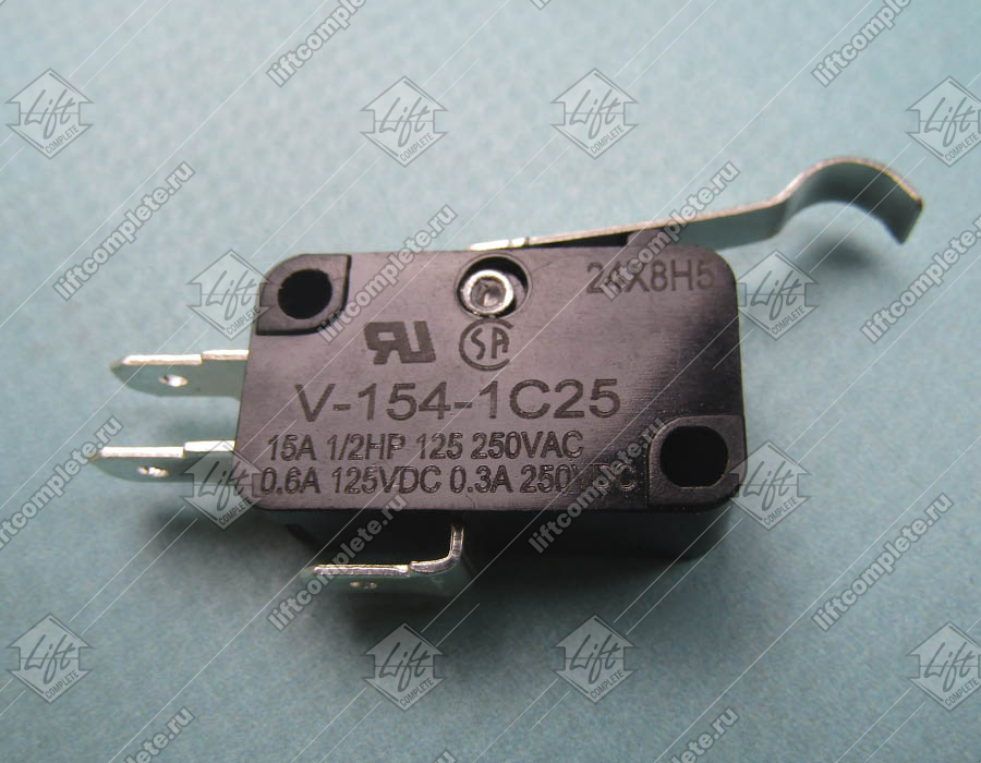 Микропереключатель, V-154-1C25, 250В, 15А