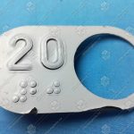 Чиклет, OTIS, 20 этаж, с кодом Брайля